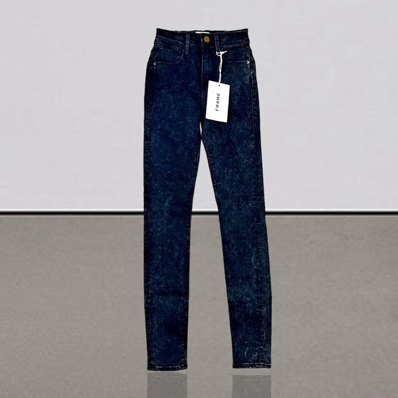 NWT FRAME Denim ‘Le High Skinny’ Jeans in “Dean” Wash Size 23 Celeb Favorite - Picture 9 of 12
